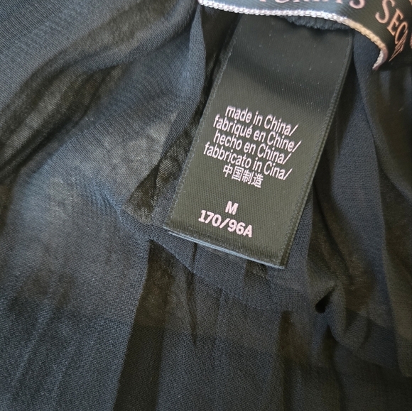 Victoria's Secret Elegant Black Lace Chemise Size Medium Lingerie Nightie - Picture 5 of 7